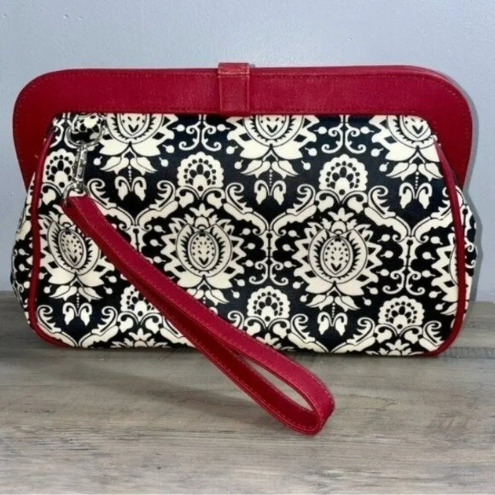 Petunia Pickle Bottom Frolicking In Fez Damask Diaper Bag Wristlet